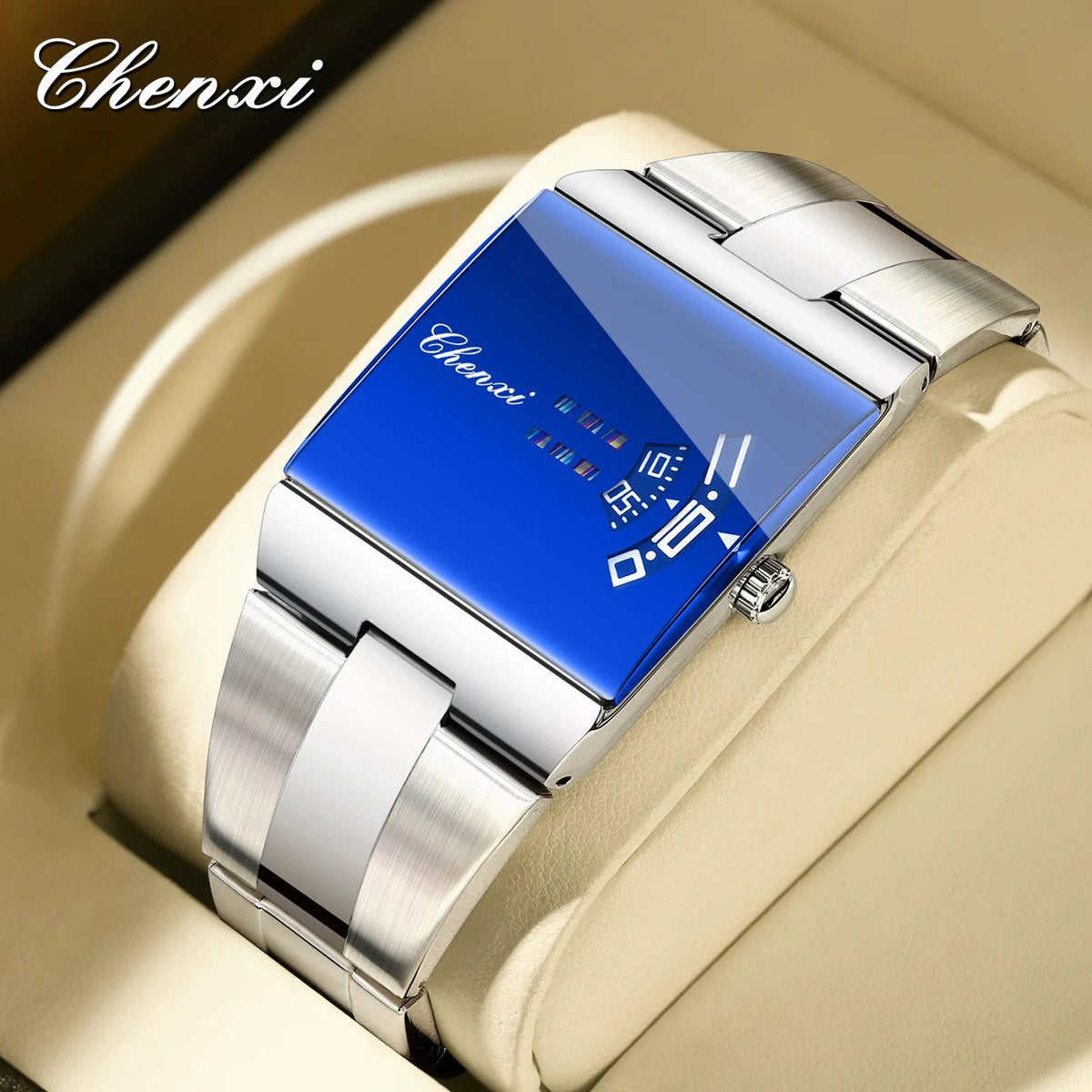 Reloj ChenXi Rectangular Original para Hombre - Deportivo Cuarzo