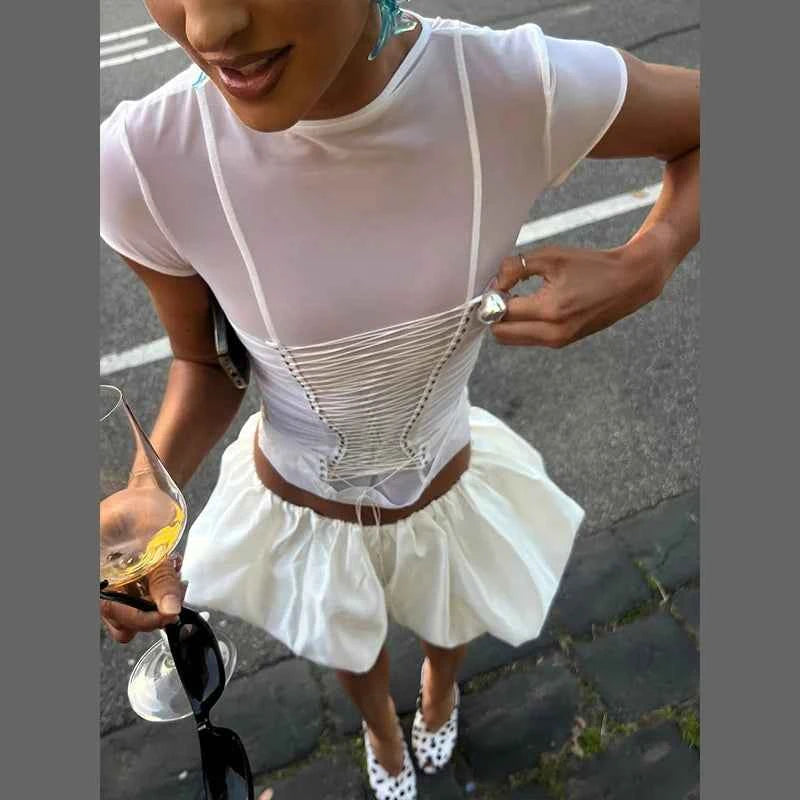 Chaleco Halter Plisado Chic Mujer Verano 2026 | Chin.Sweety | Elegante y Versátil