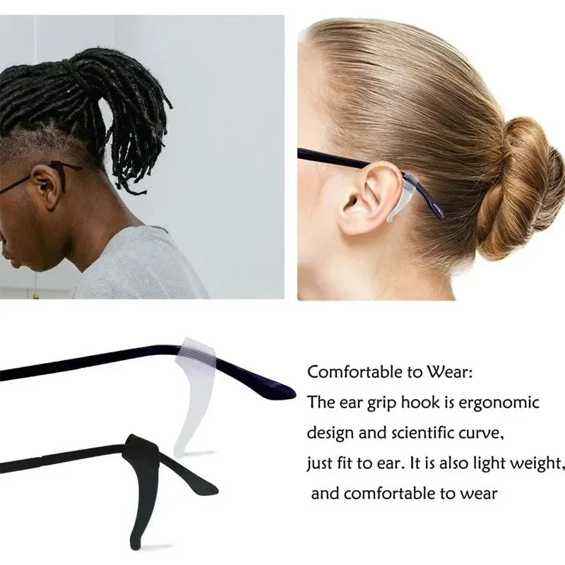 Ganchos Silicona Antideslizantes para Orejas de Gafas - Anticaída