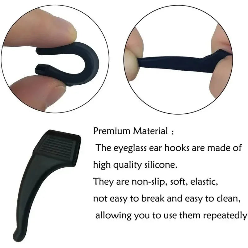 Ganchos Silicona Antideslizantes para Orejas de Gafas - Anticaída