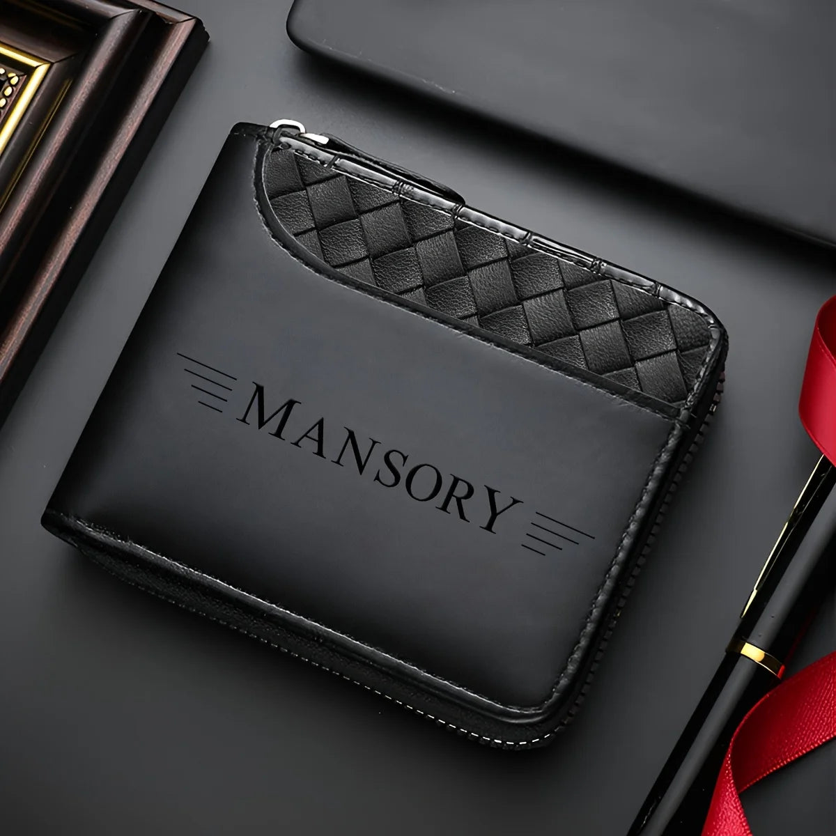 Cartera de Lujo Personalizada para Hombre: Cuero Sintético Grabado - Corporación Turística