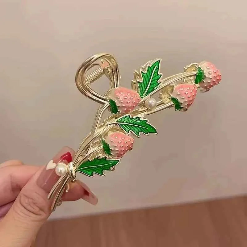 Pinza Araña Gótica Perla Metal Calado Mujer Accesorio Tiburón
