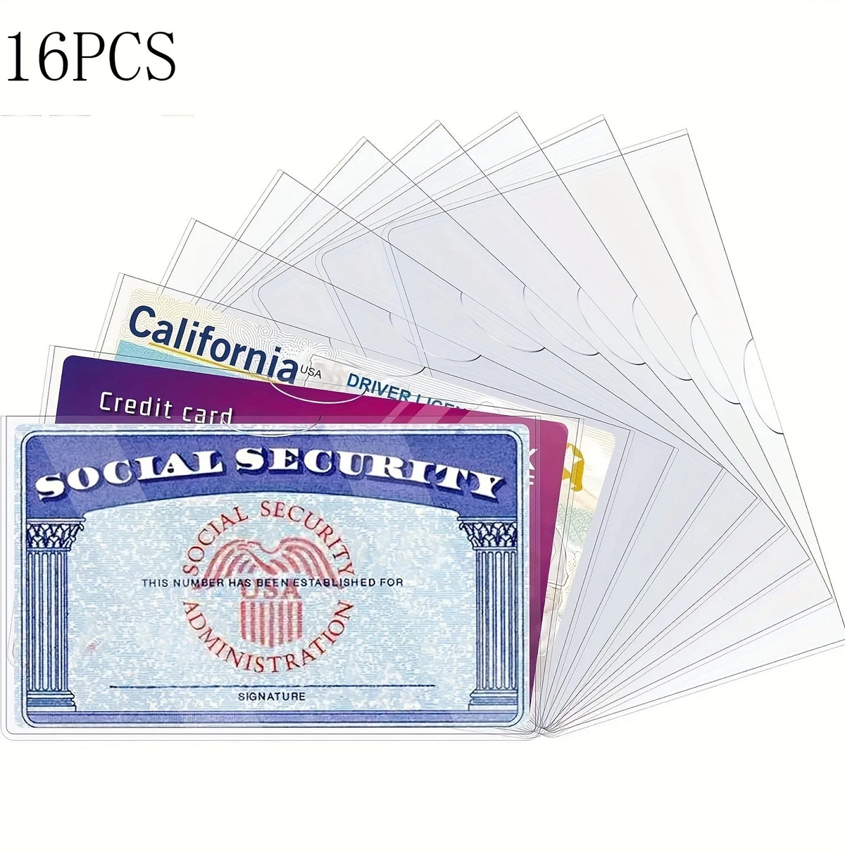 8 Piezas Fundas Protectoras PVC Tarjetas | Seguridad, Crédito