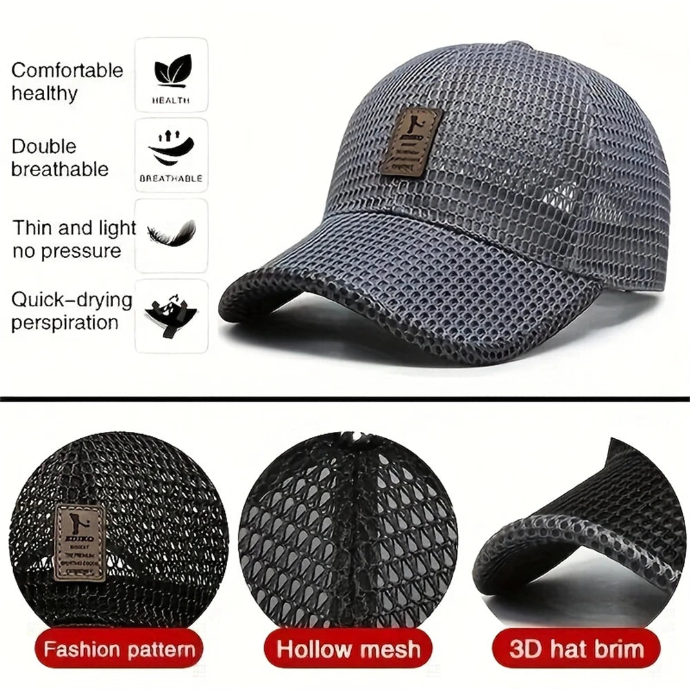 Gorra de Béisbol Transpirable para Parejas – Malla de Secado Rápido - Corporación Turística