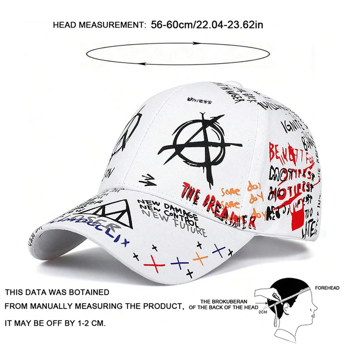 Gorras Graffiti Coloridas Unisex Ajustables Sol Casual Primavera Otoño - Corporación Turística