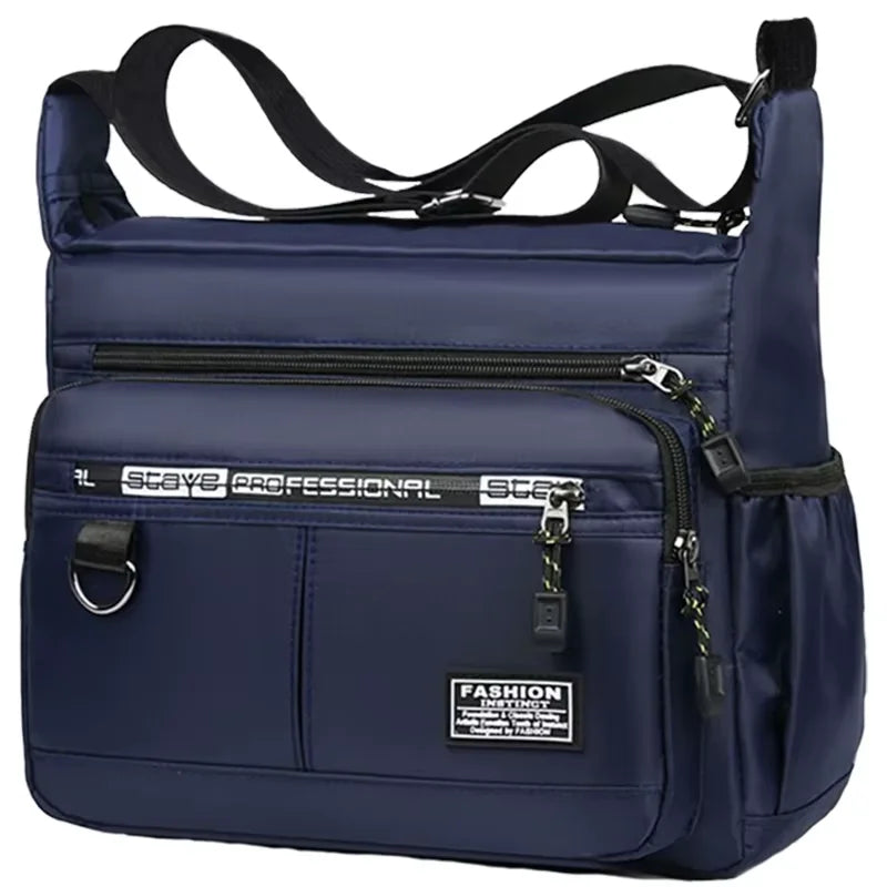 Bolso Bandolera Hombre Nylon Multicapa para Viajes de Negocios