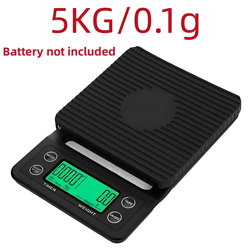 Báscula de Cocina Digital 3kg/0.1g con Temporizador - Precisión para Café y Hogar - Corporación Turística
