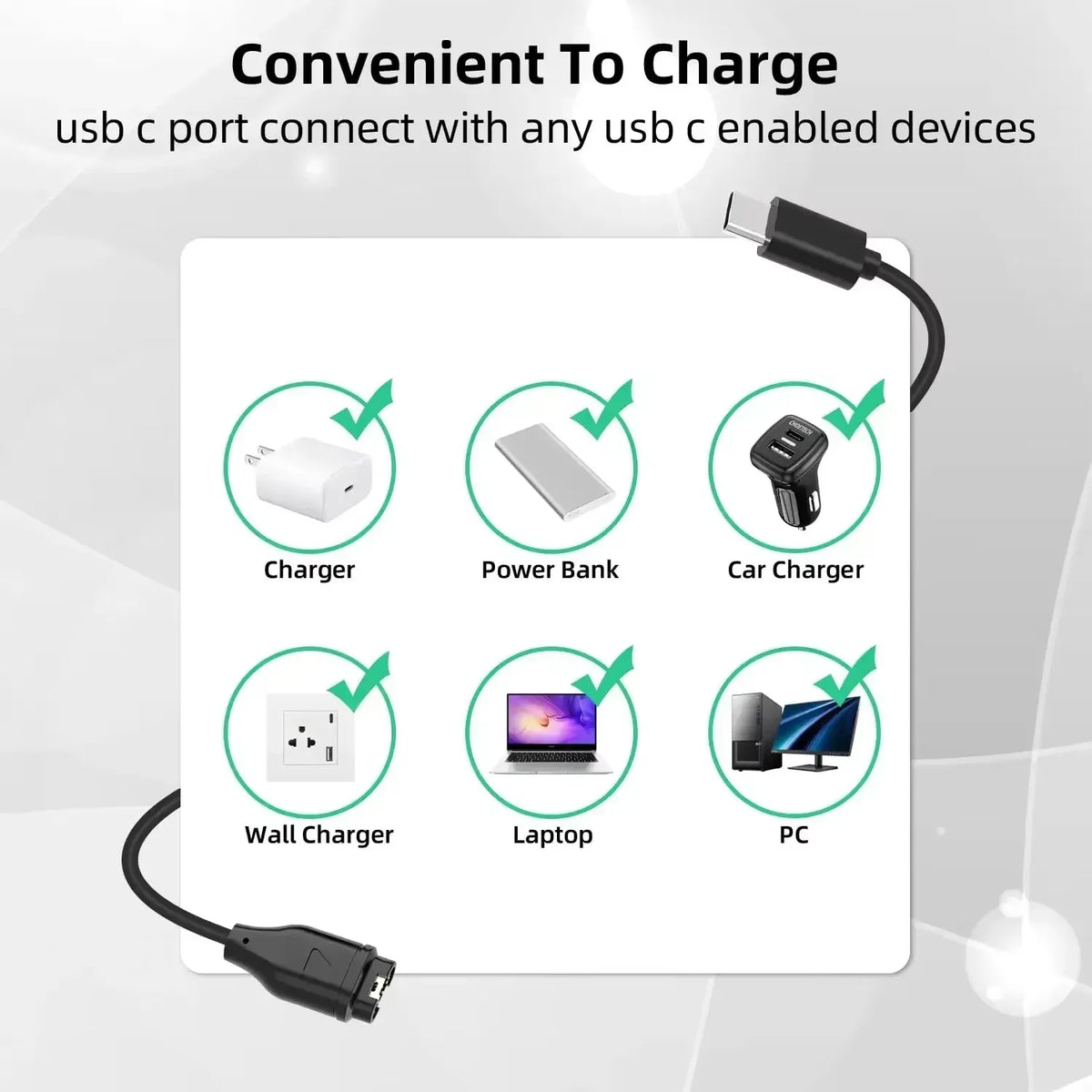 Cargador Garmin USB-C Universal Fenix 5/6/7 Pro: Carga Rápida y Portátil - Corporación Turística