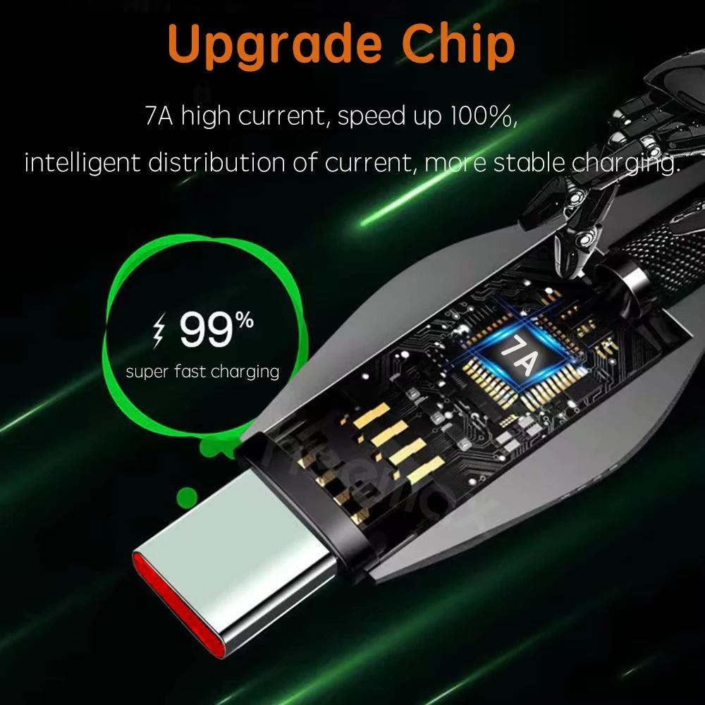 Cable USB-C Carga Rápida 6A 66W | Para Samsung, Huawei, Xiaomi