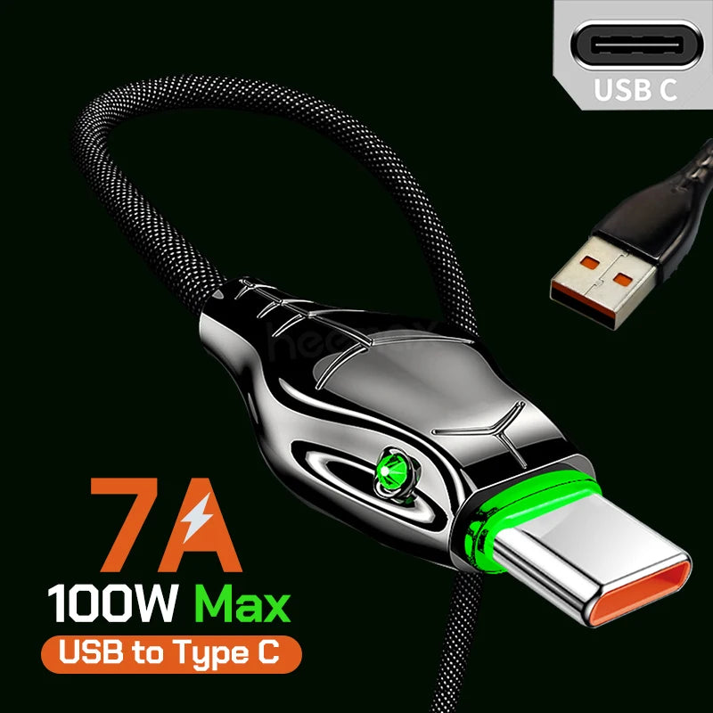 Cable USB-C Carga Rápida 6A 66W | Para Samsung, Huawei, Xiaomi