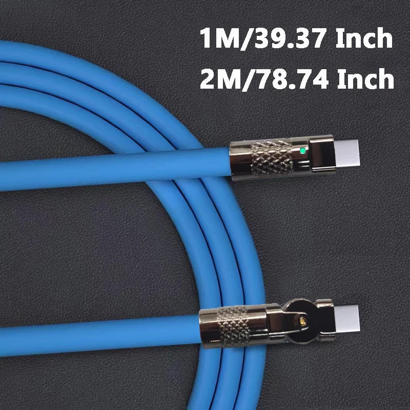 Cargador USB-C 120W Silicona 180° Giratorio | Carga Rápida