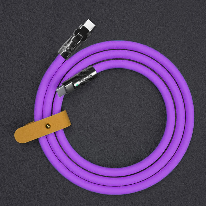 Cargador USB-C 120W Silicona 180° Giratorio | Carga Rápida