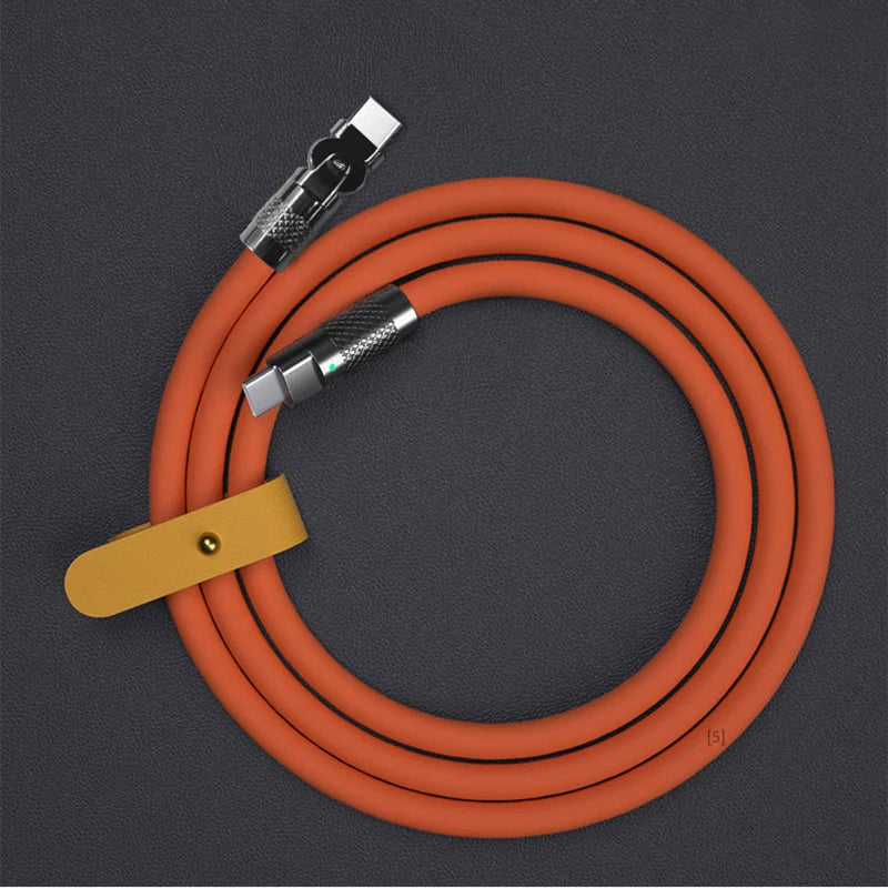Cargador USB-C 120W Silicona 180° Giratorio | Carga Rápida