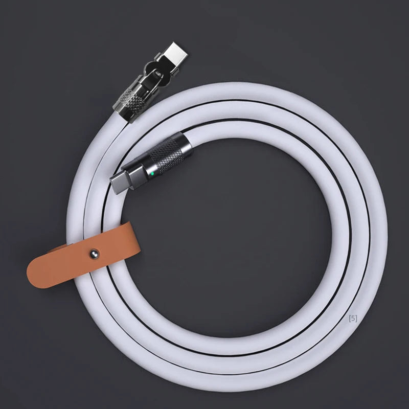 Cargador USB-C 120W Silicona 180° Giratorio | Carga Rápida