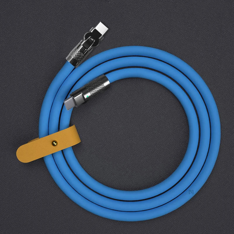 Cargador USB-C 120W Silicona 180° Giratorio | Carga Rápida