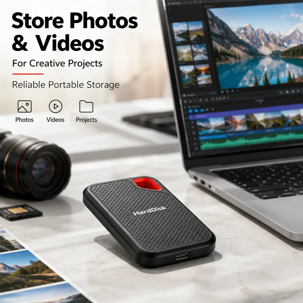 SSD Externo 1TB USB 3.1 Portátil - Alta Velocidad para PC/Mac