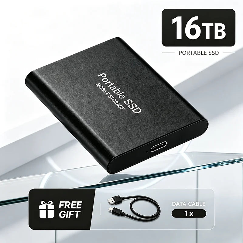 SSD Portátil 1TB/2TB USB 3.1 - Almacenamiento Móvil Rápido