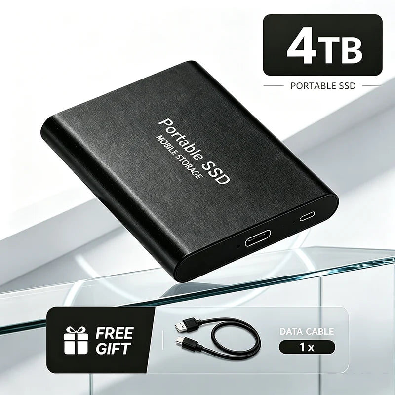 SSD Portátil 1TB/2TB USB 3.1 - Almacenamiento Móvil Rápido