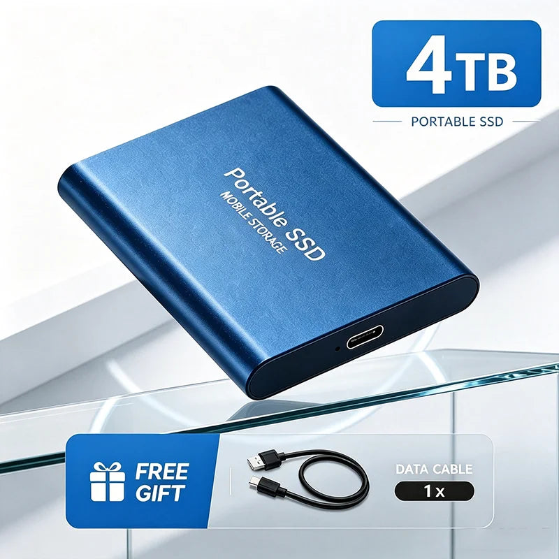 SSD Portátil 1TB/2TB USB 3.1 - Almacenamiento Móvil Rápido