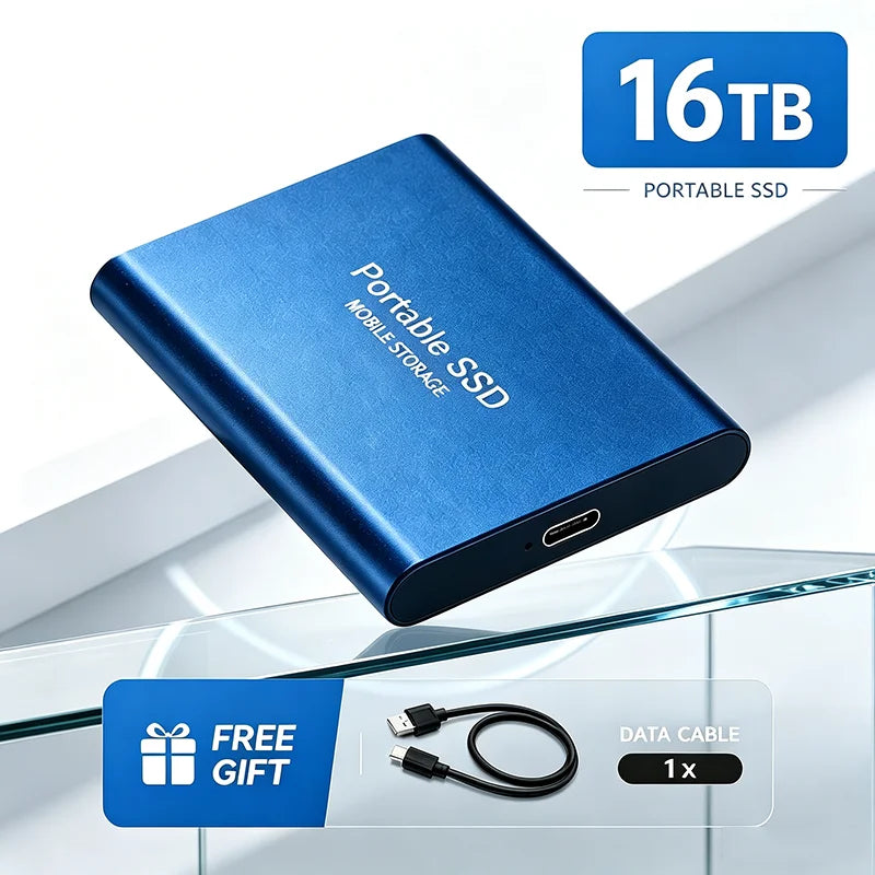SSD Portátil 1TB/2TB USB 3.1 - Almacenamiento Móvil Rápido