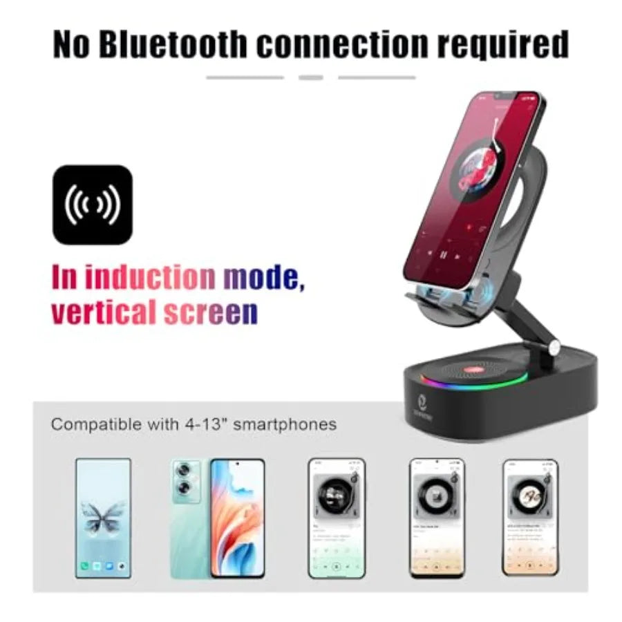 Altavoz Bluetooth 5 en 1: Soporte Móvil, Luz RGB, 8h Batería
