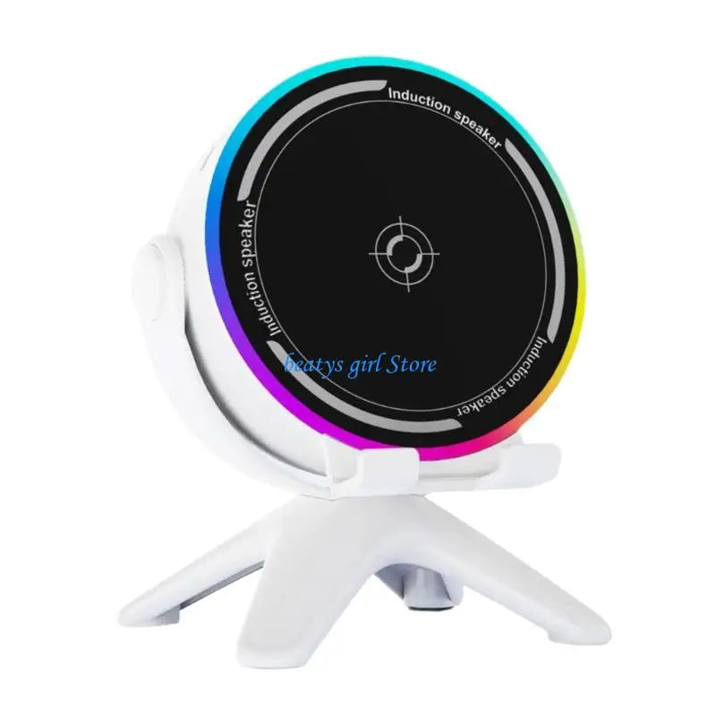Altavoz C7AB Bluetooth 5.3 con Luces RGB y Soporte Móvil