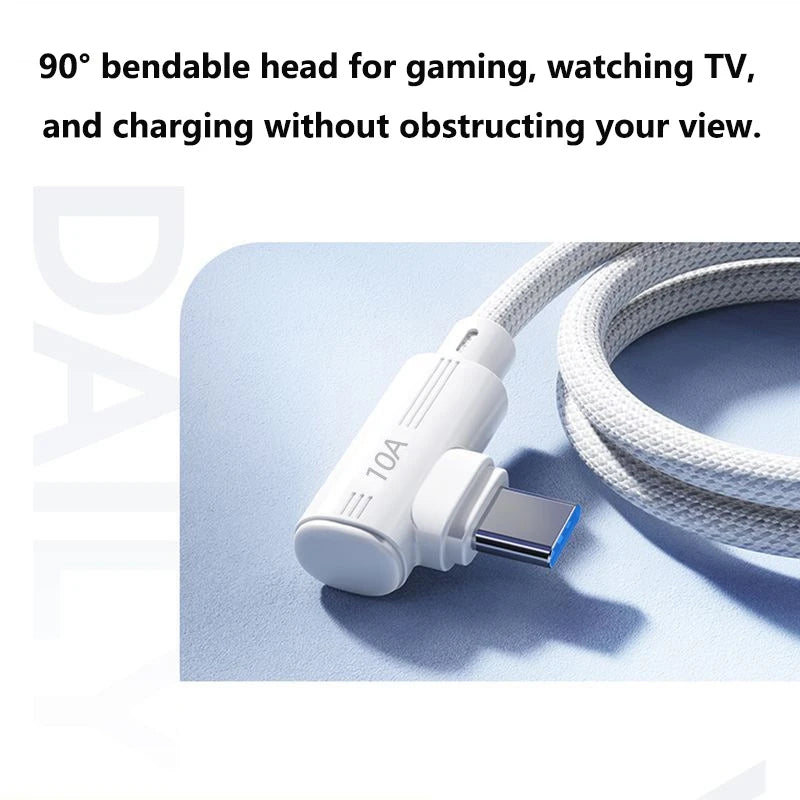 Cable USB-C 240W 90° Carga Súper Rápida para Samsung, Huawei, iPhone - Corporación Turística