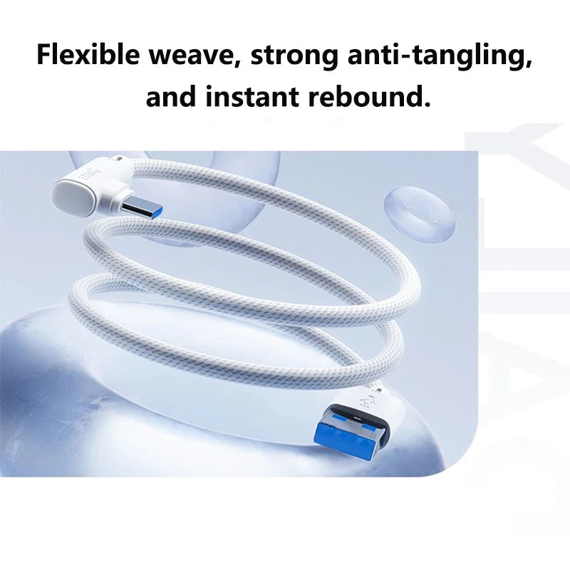Cable USB-C 240W 90° Carga Súper Rápida para Samsung, Huawei, iPhone - Corporación Turística