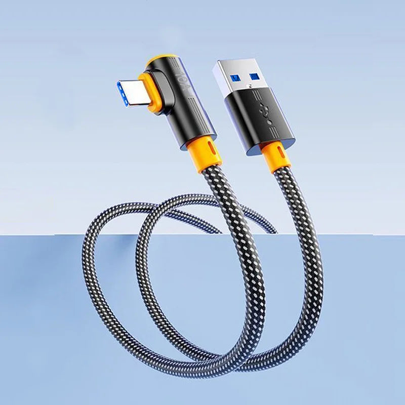 Cable USB-C 240W 90° Carga Súper Rápida para Samsung, Huawei, iPhone - Corporación Turística