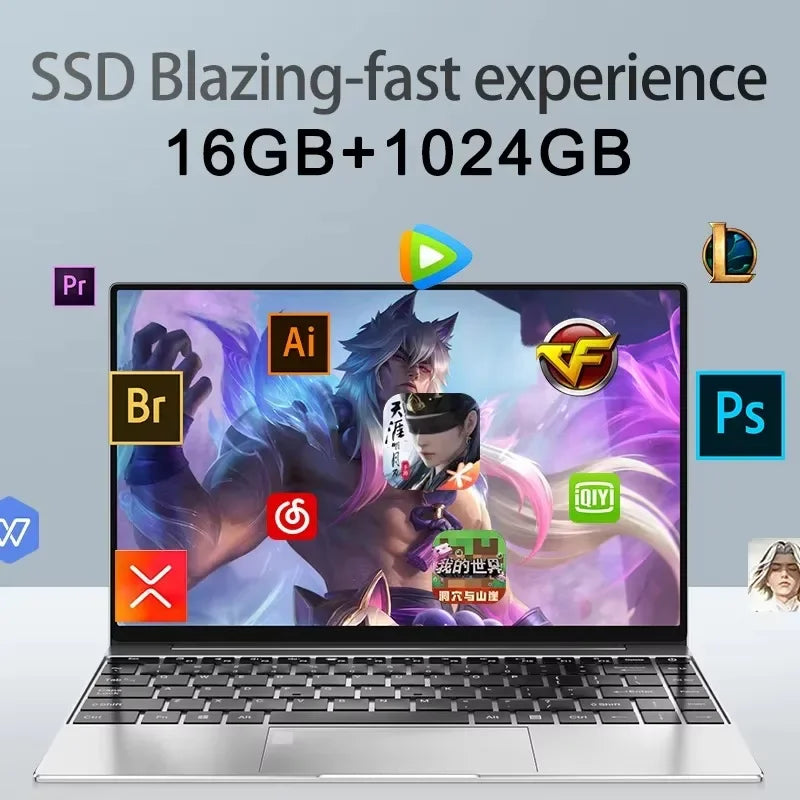 Portátil Gaming 14.1" i9-9900 32GB+2TB W11 HD Retroiluminado