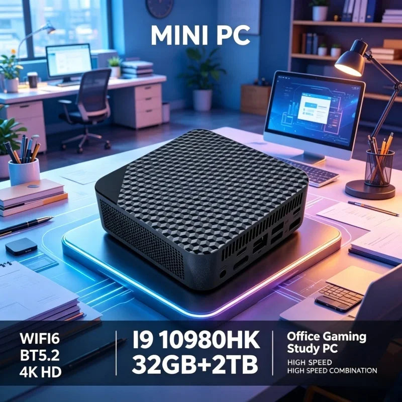 Mini PC Core i9 10980HK 32GB RAM 1TB SSD 4K WiFi6 Gamer Oficina