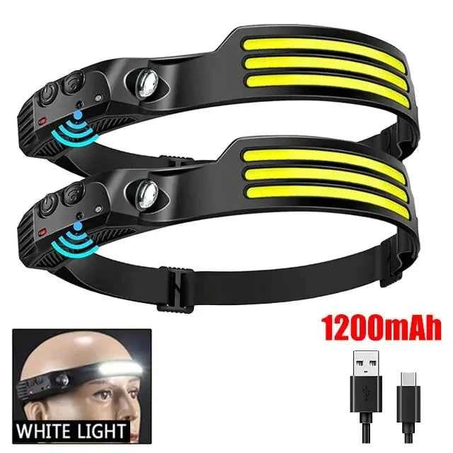 Linterna Frontal LED COB USB Recargable - Sensor de Movimiento para Exteriores