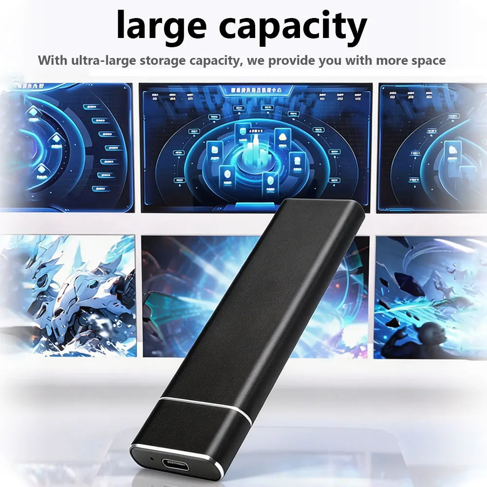 SSD Externo 8TB USB 3.1 Tipo-C Portátil - Rápido y Amplio