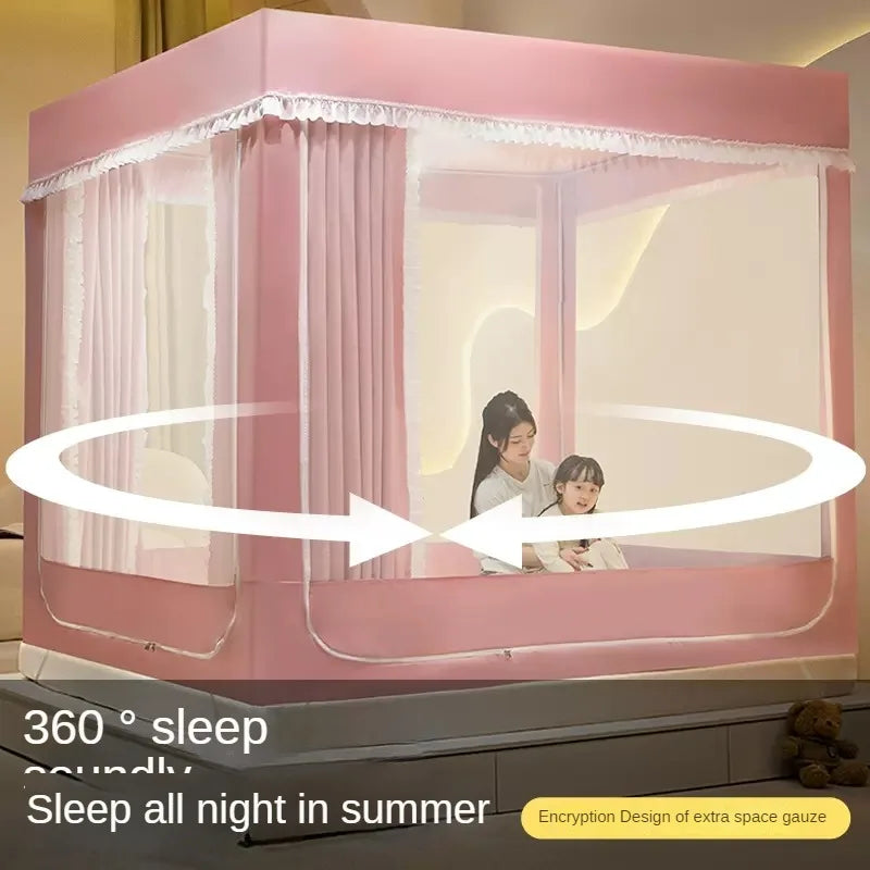 Mosquitera Cuna Anticaída Yurta Mongol Infantil (1.5m/1.8m)