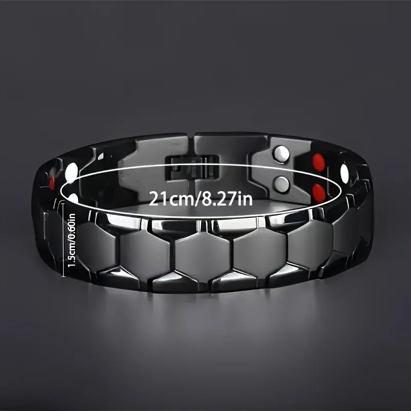 Pulsera Magnética Titanio Hombre | Hexagonal Desmontable | Regalo Padre - Corporación Turística