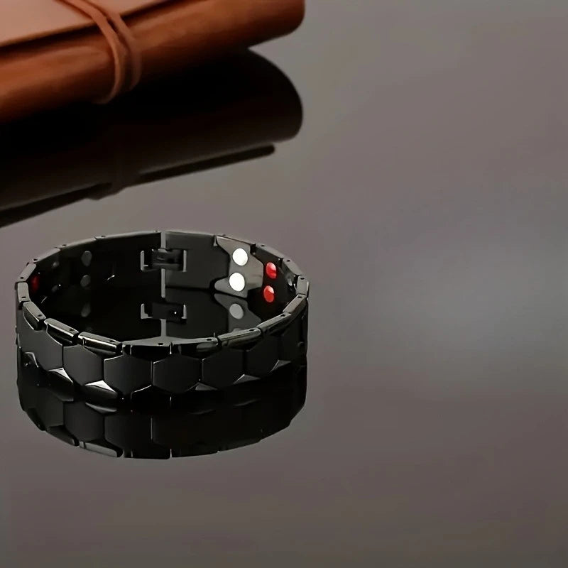 Pulsera Magnética Titanio Hombre | Hexagonal Desmontable | Regalo Padre - Corporación Turística