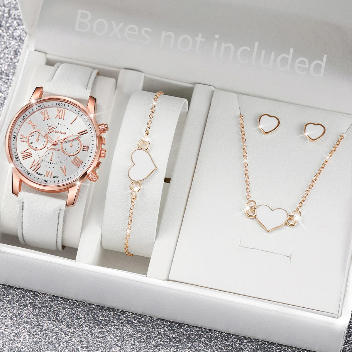 Reloj de Cuarzo Mujer: Pulsera Cuero, Joyería Corazón - Elegancia Diaria - Corporación Turística
