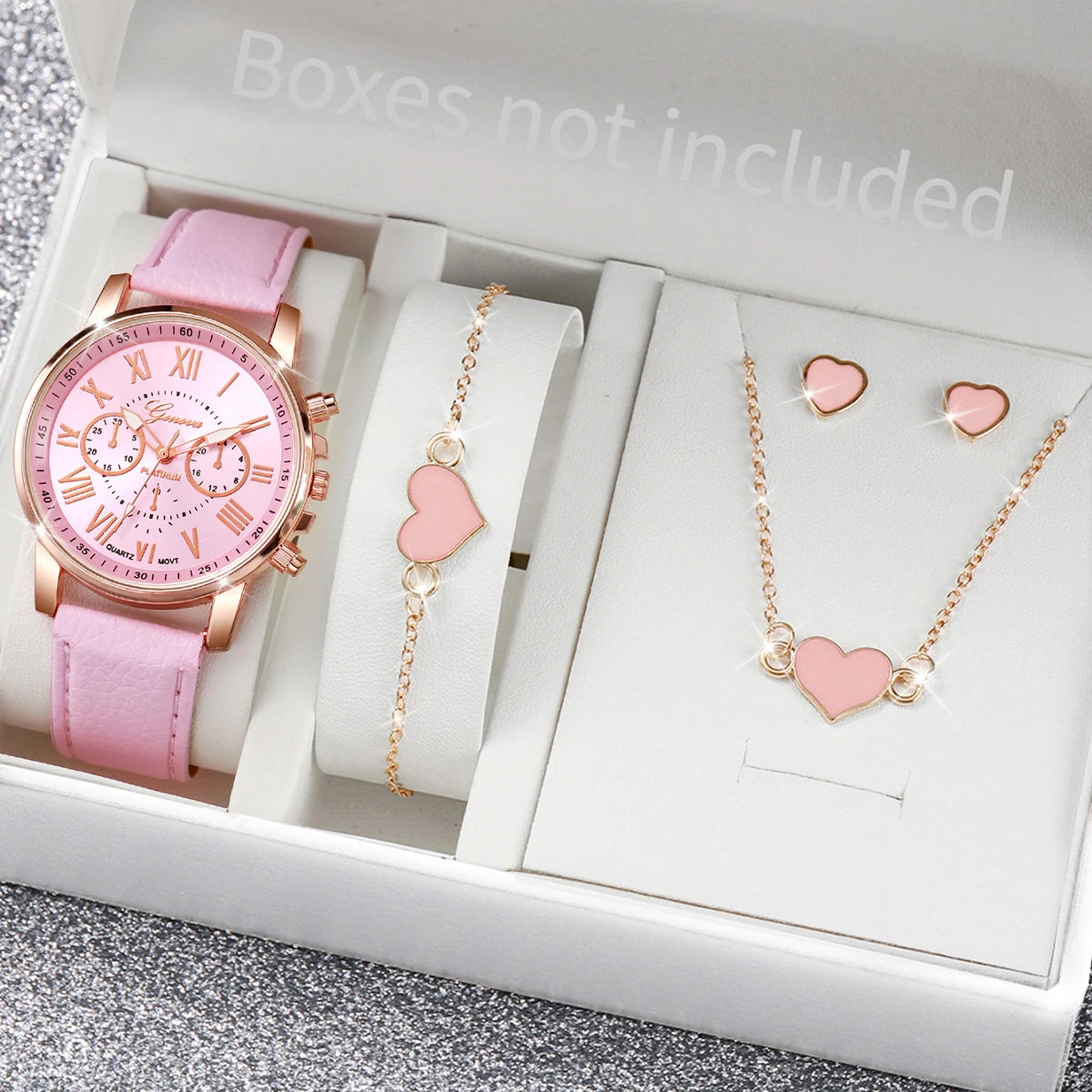 Reloj de Cuarzo Mujer: Pulsera Cuero, Joyería Corazón - Elegancia Diaria - Corporación Turística
