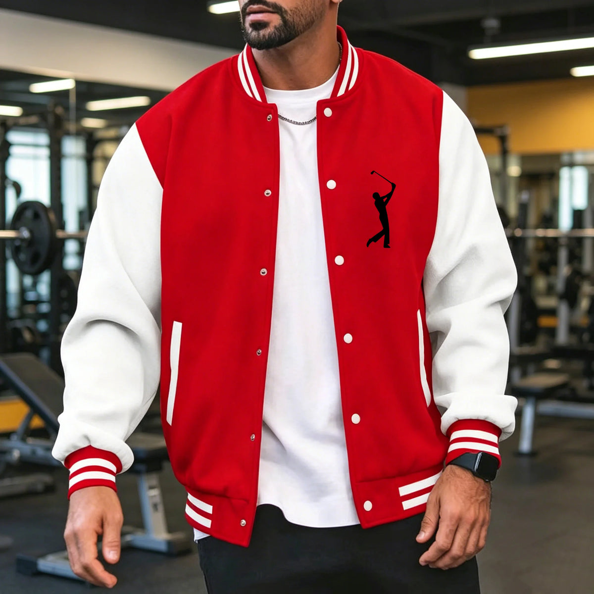 Abrigo Varsity Hombre: Estilo Casual y Deportivo (S-3XL) - Corporación Turística