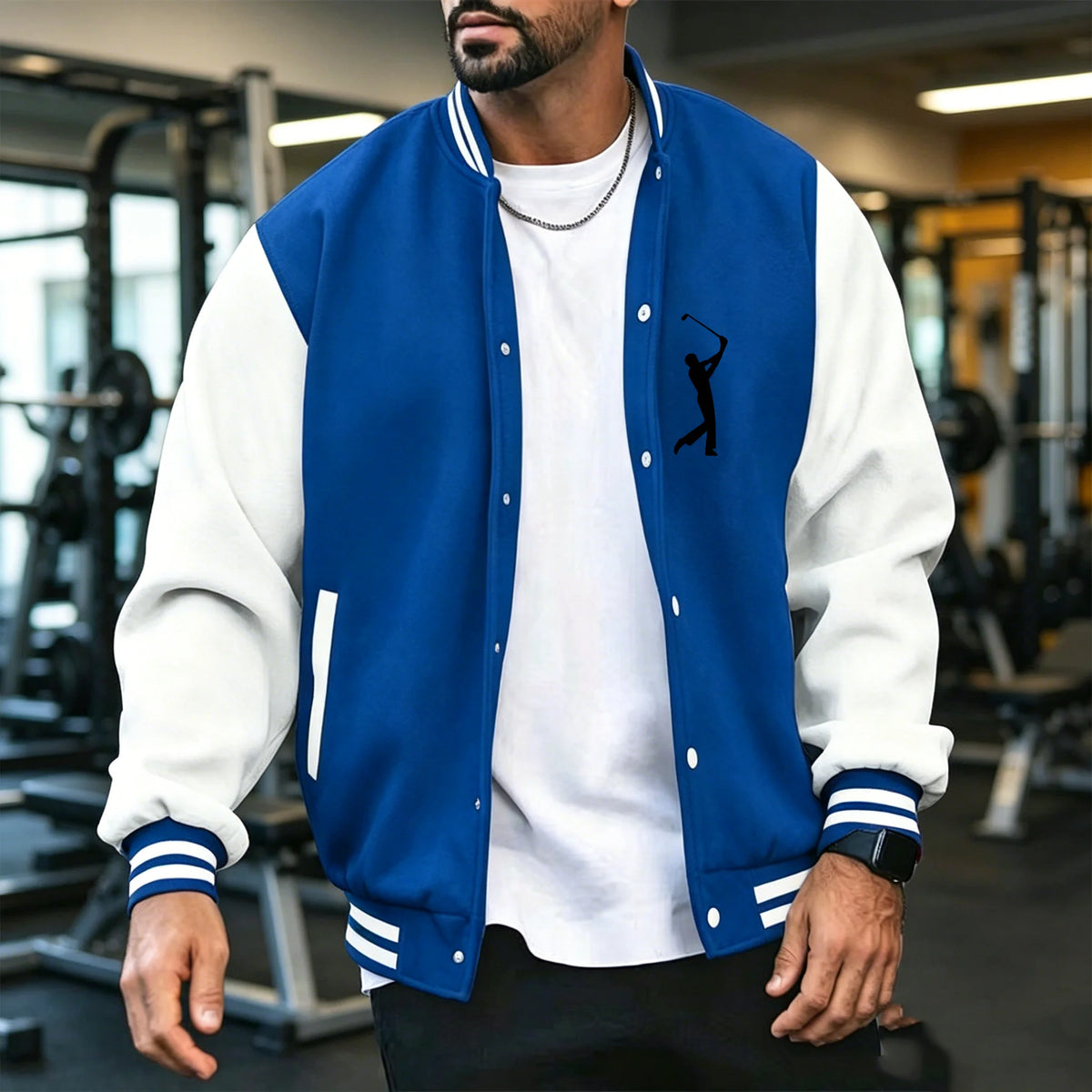 Abrigo Varsity Hombre: Estilo Casual y Deportivo (S-3XL) - Corporación Turística