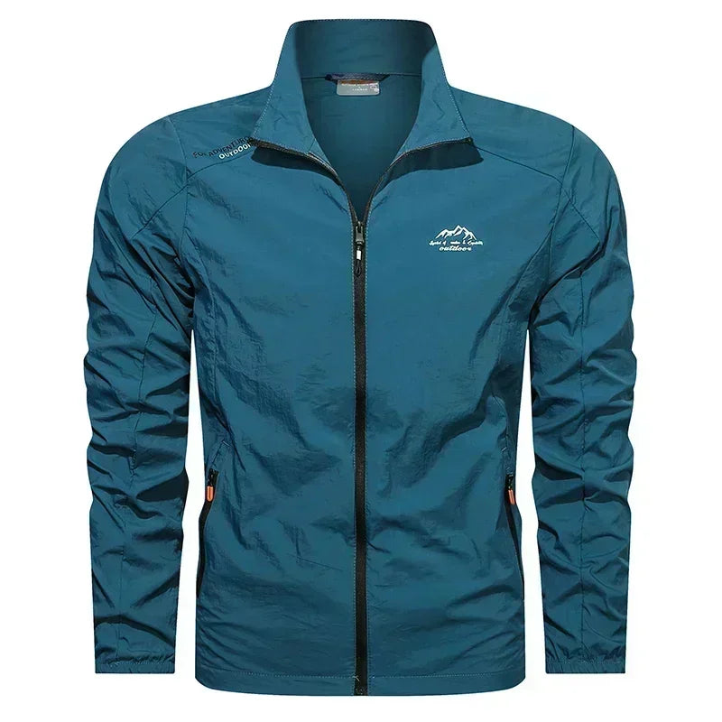 Chaqueta UPF100+ Verano Hombre: Cortavientos UV Ultraligero con Bolsillos - Corporación Turística