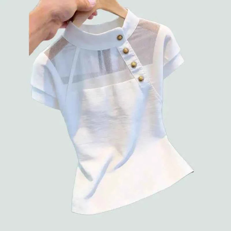 Blusa Francesa Verano 2026: Elegante Patchwork para Mujer