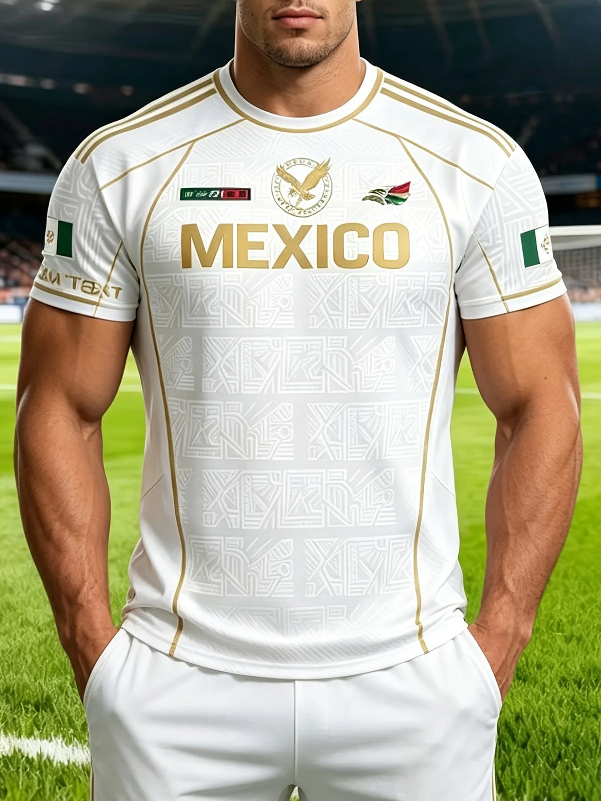 Camiseta Águila Hombre: Poliéster Transpirable, Secado Rápido