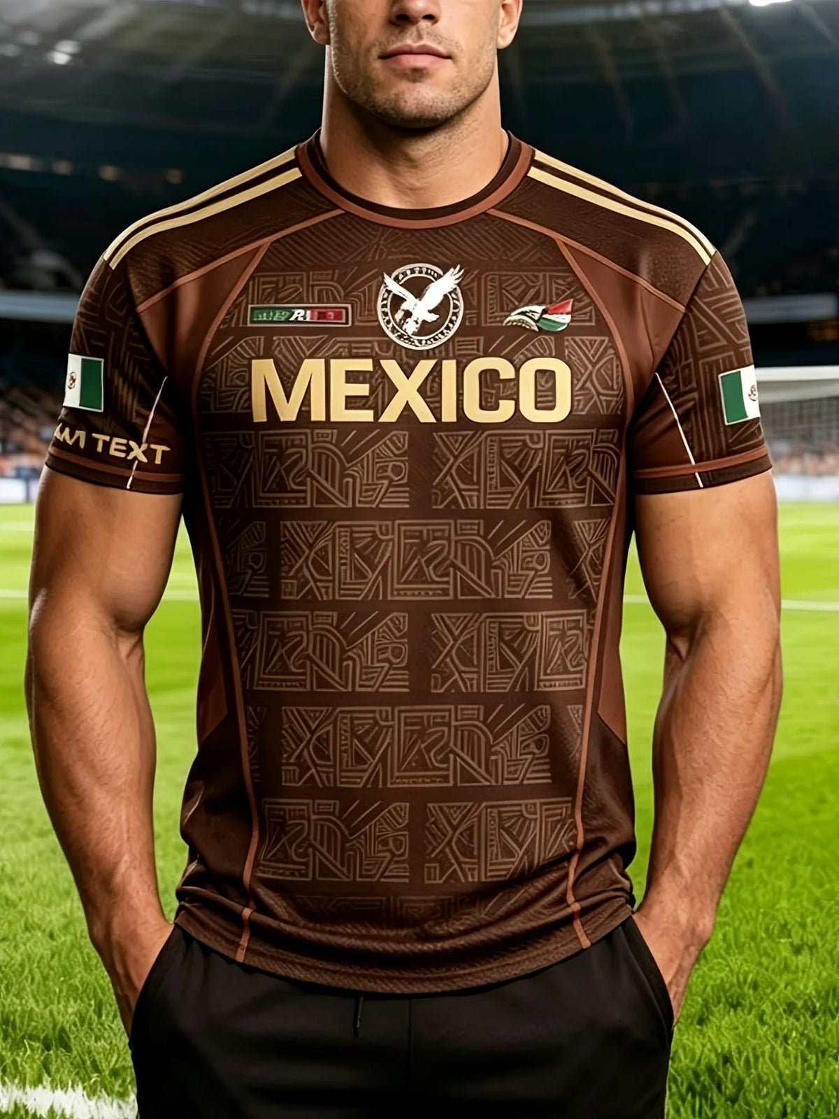 Camiseta Águila Hombre: Poliéster Transpirable, Secado Rápido