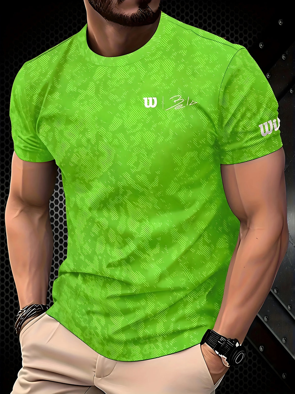Camiseta Negra "King" Hombre: Estampado Dorado Informal