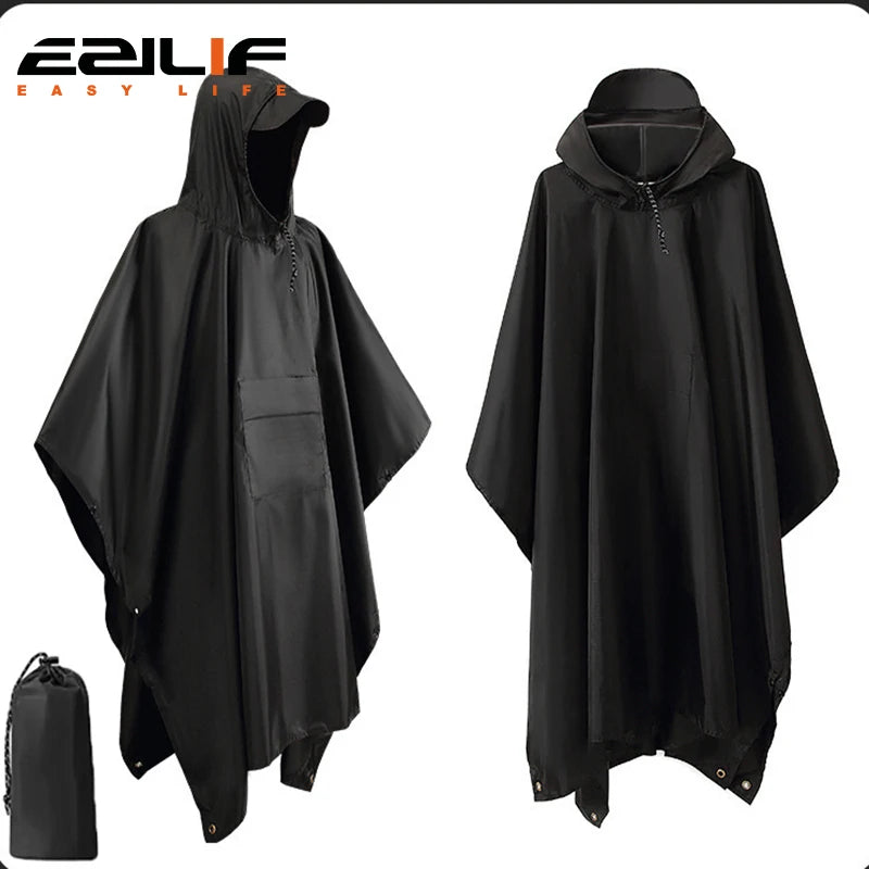 Chubasquero Militar 3 en 1: Poncho Impermeable con Capucha - Corporación Turística