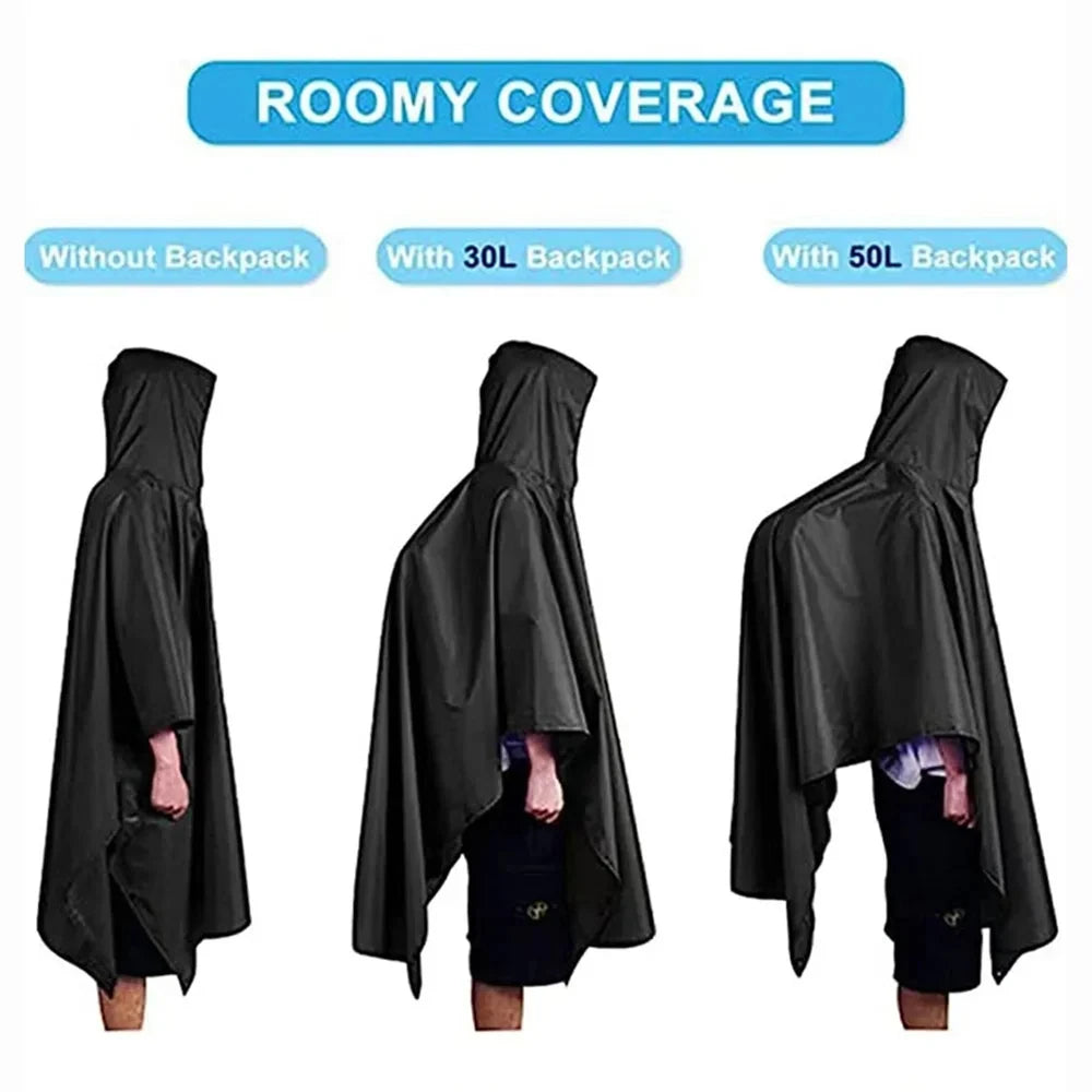 Chubasquero Militar 3 en 1: Poncho Impermeable con Capucha - Corporación Turística