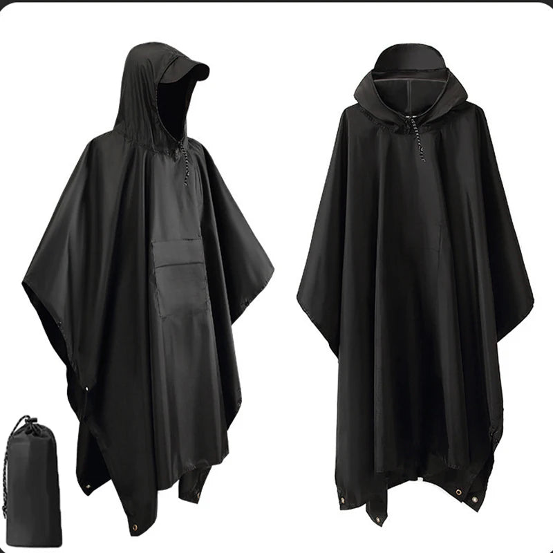Chubasquero Militar 3 en 1: Poncho Impermeable con Capucha - Corporación Turística