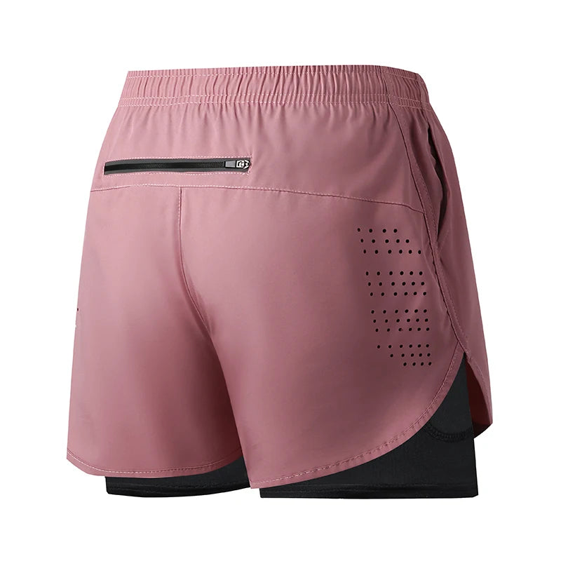 Pantalones Cortos para Correr Hombre: Doble Capa Fitness Secado Rápido - Corporación Turística