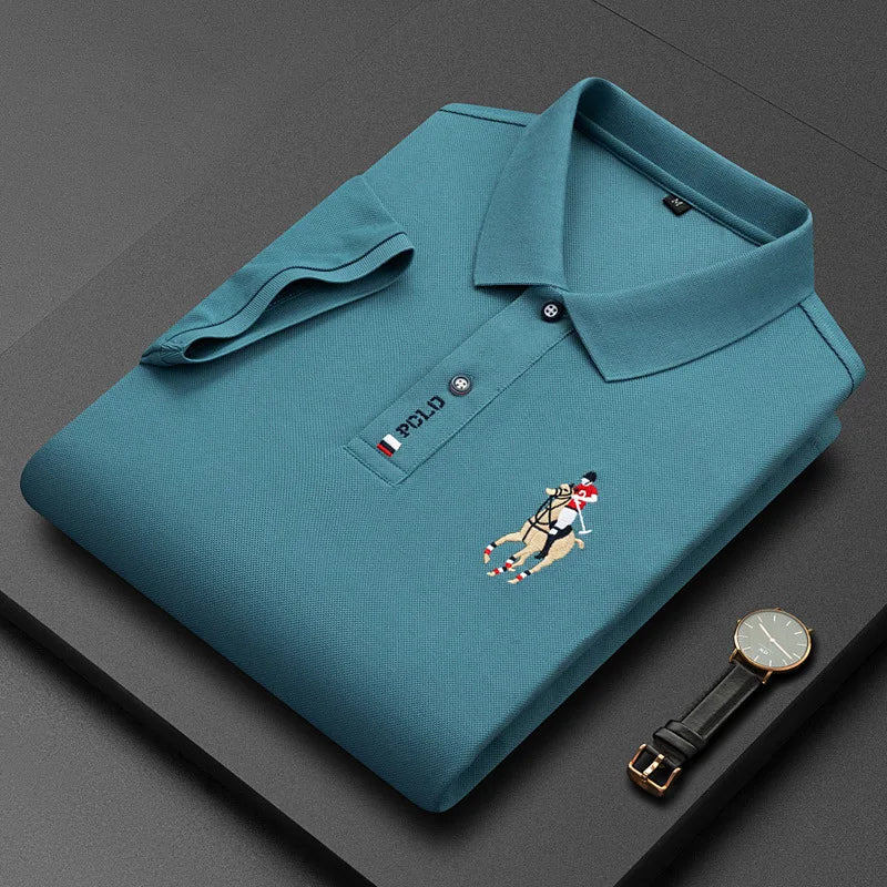 Polo Bordado Algodón Hombre 4XL: Informal y Transpirable
